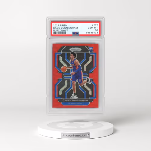 2021 Panini Prizm #282 Cade Cunningham - Ruby Wave (PSA 10 GEM MINT)