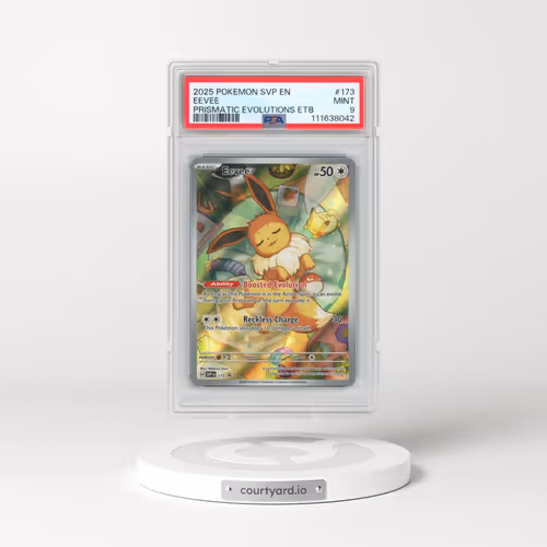 2025 Pokémon Svp EN-SV Black Star Promo #173 Eevee - Prismatic Evolutions Elite Trainer Box (PSA 9 M