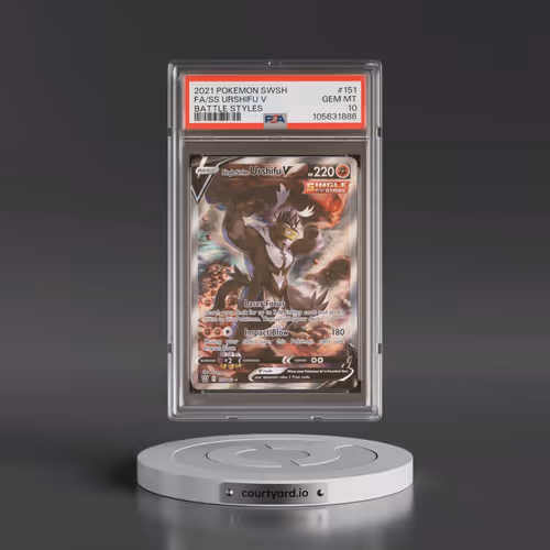 2021 Pokémon Sword & Shield Battle Styles #151 Single Strike Urshifu V - Holo Full Art (PSA 10 GEM M