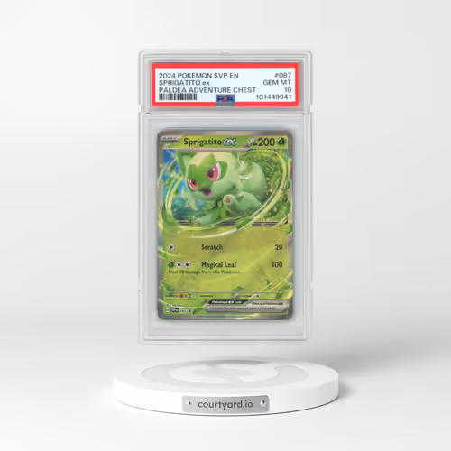 2024 Pokémon Svp EN-SV Black Star Promo #087 Sprigatito EX - Holo Paldea Adventure Chest (PSA 10 GEM MINT)