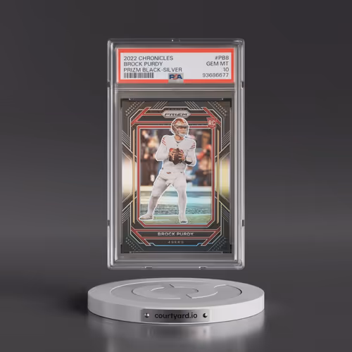 2022 Panini Chronicles Prizm Black #PB8 Brock Purdy - Silver (PSA 10 GEM MINT)