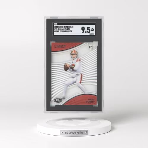 2022 Panini Chronicles Clear Vision Rookies #CVR8 Brock Purdy (SGC 9.5 MINT+)