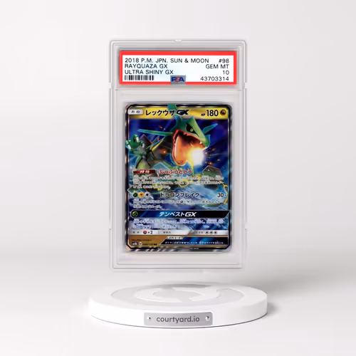 2018 Pokémon Sun & Moon Ultra Shiny GX #098 Rayquaza GX - Holo (PSA 10 GEM MINT)