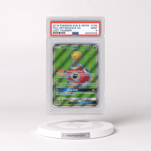 2018 Pokémon Sun & Moon Lost Thunder #195 Shuckle GX - Holo Full Art (PSA 9 MINT)
