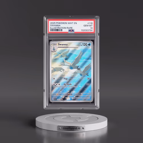 2025 Pokémon Wht EN-White Flare #110 Swanna - Illustration Rare (PSA 10 GEM MINT)