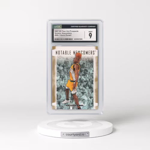 2007 Fleer Hot Prospects Notable Newcomers #NN-1 Kevin Durant (CGC 9 MINT)