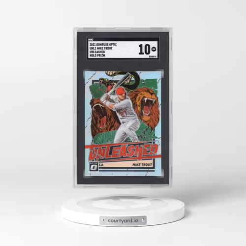 2021 Panini Donruss Optic Unleashed #UNL1 Mike Trout - Holo (SGC 10 GEM MINT)