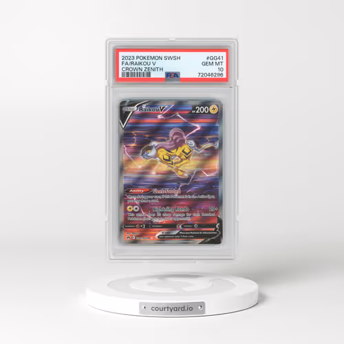 2023 Pokémon Sword and Shield Crown Zenith #GG41 Raikou V - Holo Full Art (PSA 10 GEM MINT)