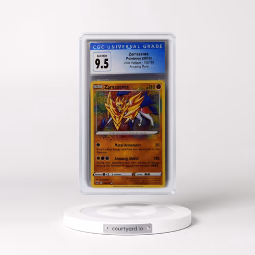 2020 Vivid Voltage #102/185 Zamazenta - Amazing Rare Holo (CGC 10 GEM MINT)