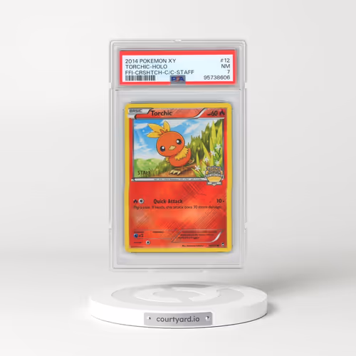 2014 Pokémon XY Furious Fists #12 Torchic - Holo Crosshatch-2014 City Championships-Staff (PSA 7 NM)