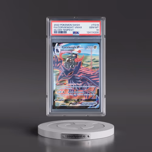 2022 Pokémon Sword & Shield Silver Tempest #TG19 Corviknight Vmax - Full Art (PSA 10 GEM MINT)