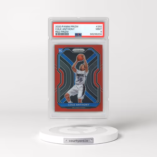 2020 Panini Prizm #292 Cole Anthony - Red Prizm (PSA 9 MINT)