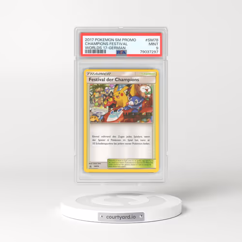 2017 German Sun & Moon Promos #SM78 Champions Festival - Worlds 17 - German (PSA 9 MINT)