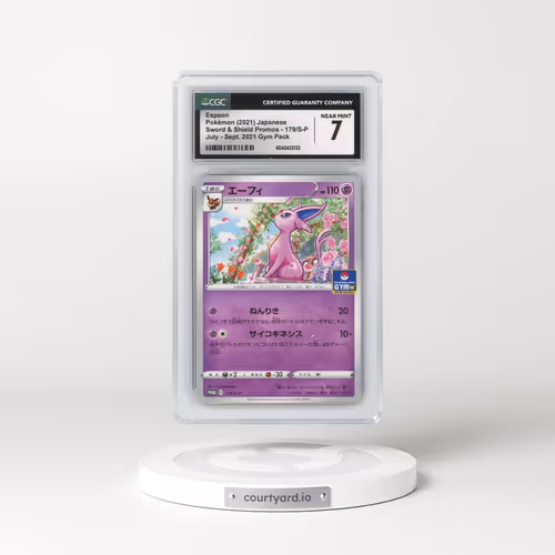 2019 Sword & Shield Promos #179/S-P Espeon - July - Sept. 2021 Gym Pack (CGC 7 NM)