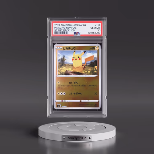 2021 Pokémon Sword & Shield Start Deck 100 #127 Pikachu - Reverse Foil (PSA 10 GEM MINT)