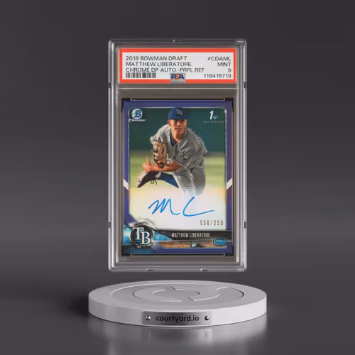 2018 Bowman Draft Chrome Draft Picks Autographs #CDAML Matthew Liberatore - Purple Refractor (PSA 9