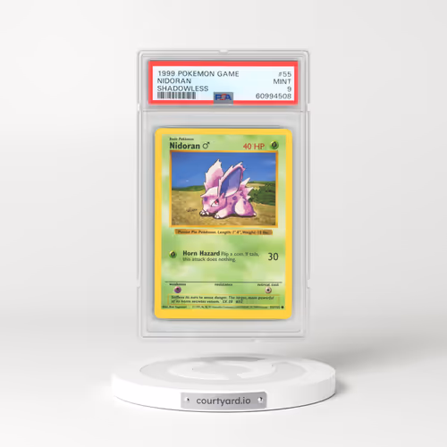 1999 Base Set #55 Nidoran ♂ - Shadowless Shadowless (PSA 9 MINT)