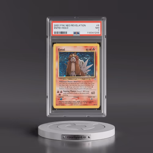 2001 Pokémon Neo Revelation #6 Entei - Holo (PSA 7 NM)
