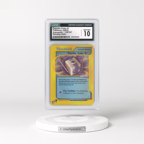 2003 Aquapolis #132 Psychic Cube 01 - Holo e-Card Symbol (CGC 10 GEM MINT)