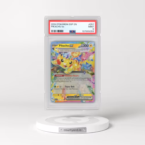 2024 Pokémon Ssp EN-Surging Sparks #057 Pikachu EX - Holo (PSA 9 MINT)