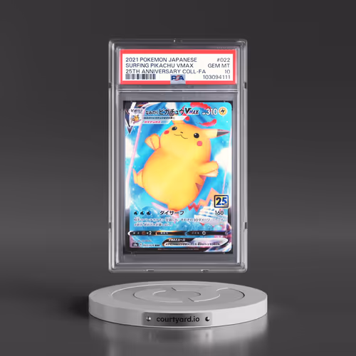 2021 Pokémon 25th Anniversary Collection #022 Surfing Pikachu Vmax - Full Art (PSA 10 GEM MINT)
