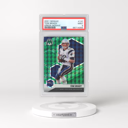 2021 Panini Mosaic #137 Tom Brady - Green Mosaic (PSA 9 MINT)