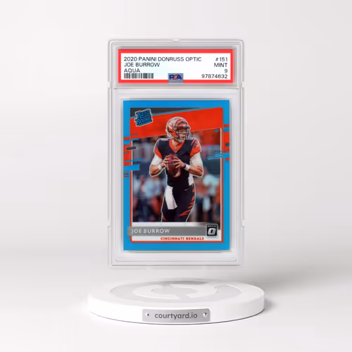 2020 Panini Donruss Optic #151 Joe Burrow - Aqua (PSA 9 MINT)