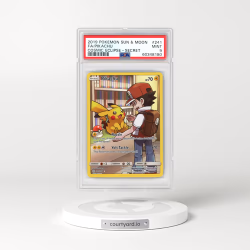 2019 Pokémon Sun & Moon Cosmic Eclipse #241 Pikachu - Full Art Secret (PSA 9 MINT)