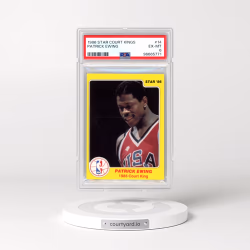1986 Star Court Kings #14 Patrick Ewing (PSA 6 EX-MT)