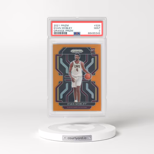 2021 Panini Prizm #325 Evan Mobley - Orange Prizm (PSA 9 MINT)