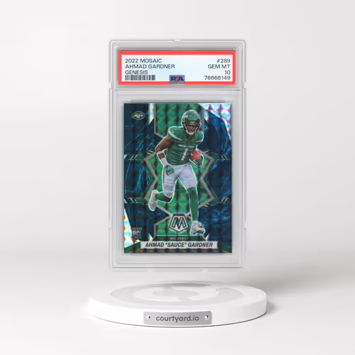 2022 Panini Mosaic #289 Ahmad "Sauce" Gardner - Genesis (PSA 10 GEM MINT)