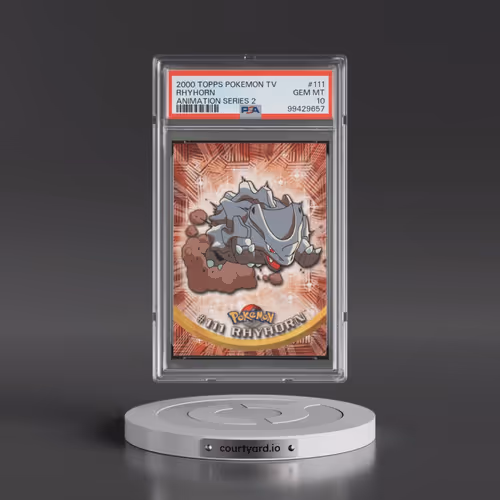 2000 Topps Pokémon TV Animation Series 2 #111 Rhyhorn (PSA 10 GEM MINT)