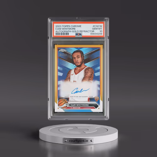 2023 Topps Chrome Topps Chrome Autographs #CGCW Cam Whitmore - Gold Refractor (PSA 10 GEM MINT)