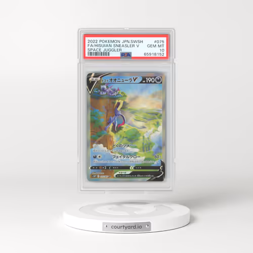 2022 Pokémon Sword & Shield Space Juggler #075 Hisuian Sneasler V - Holo Full Art (PSA 10 GEM MINT)
