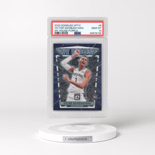 2023 Panini Donruss Optic My House #6 Victor Wembanyama - Purple (PSA 10 GEM MINT)
