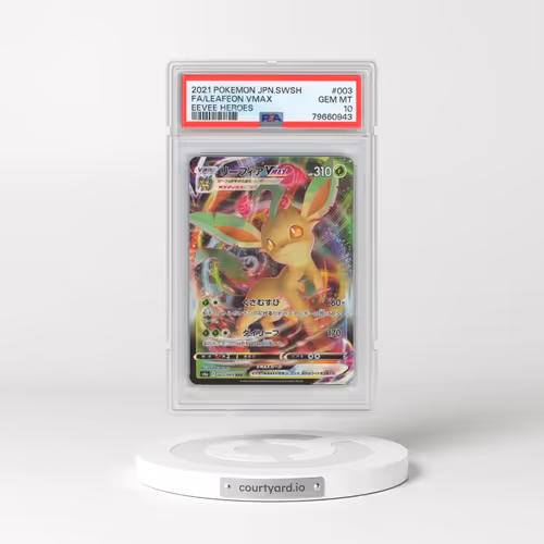 2021 Pokémon Sword & Shield Eevee Heroes #003 Leafeon Vmax - Full Art (PSA 10 GEM MINT)