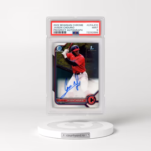 2022 Bowman Chrome Prospect Autographs #CPAJCO Jaison Chourio (PSA 9 MINT)