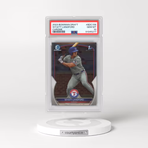 2023 Bowman Draft #BDC106 Wyatt Langford - Chrome (PSA 10 GEM MINT)