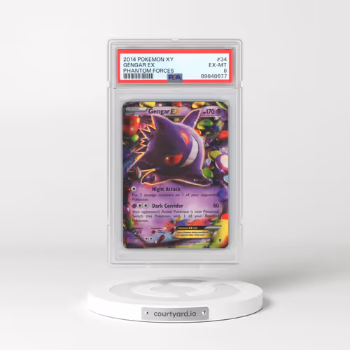 2014 Pokémon XY Phantom Forces #34 Gengar EX - Holo (PSA 6 EX-MT)