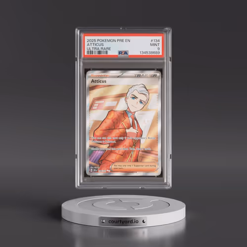 2025 Pokémon Pre EN-Prismatic Evolutions #134 Atticus - Ultra Rare (PSA 9 MINT)