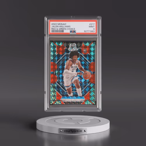 2022 Panini Mosaic #217 Jalen Williams - Red & Green Choice (PSA 9 MINT)