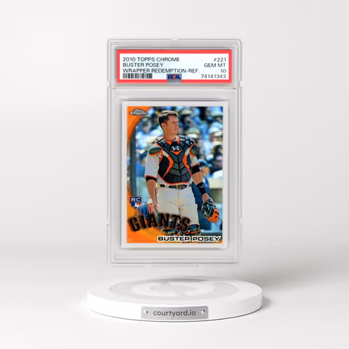 2010 Topps Chrome Wrapper Redemption #221 Buster Posey - Refractor (PSA 10 GEM MINT)