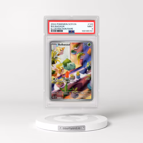 2024 Pokémon Scr EN-Stellar Crown #143 Bulbasaur - Illustration Rare (PSA 9 MINT)