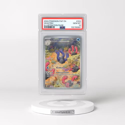 2024 Pokémon Paf EN-Paldean Fates #224 Wugtrio - Illustration Rare (PSA 10 GEM MINT)