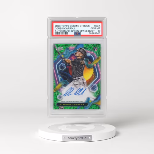 2023 Topps Cosmic Chrome Cosmic Chrome Autograph #CCA Corbin Carroll - Green Space Dust Refractor (PSA 10 GEM MINT)