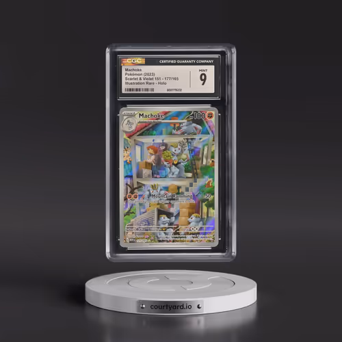 2023 Scarlet & Violet 151 - MEW EN #177/165 Machoke - Illustration Rare Holo (CGC 9 MINT)
