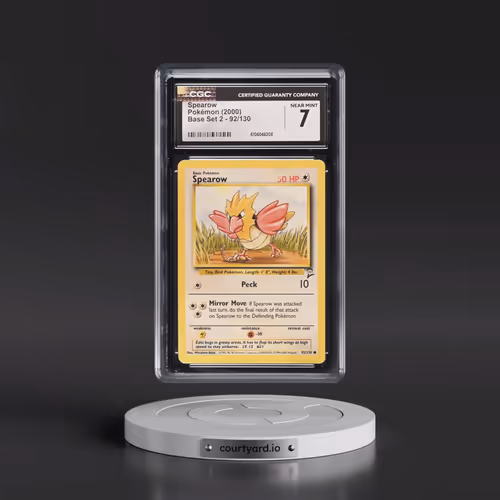 2000 Base Set 2 #92/130 Spearow (CGC 7 NM)