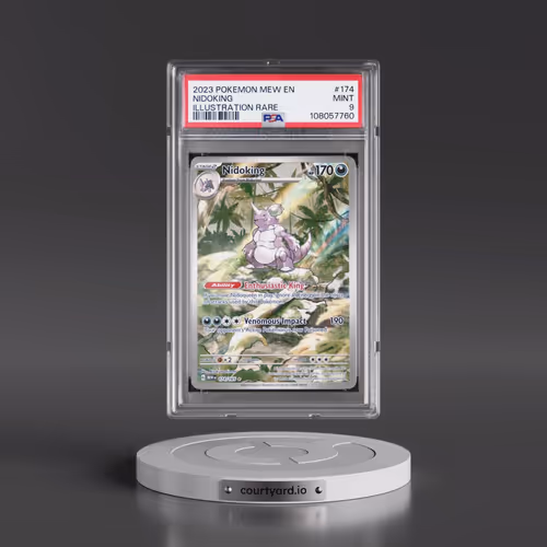 2023 Pokémon Mew EN-151 #174 Nidoking - Illustration Rare (PSA 9 MINT)