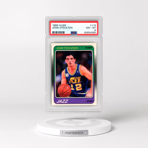1988 Fleer #115 John Stockton (PSA 8 NM-MT)