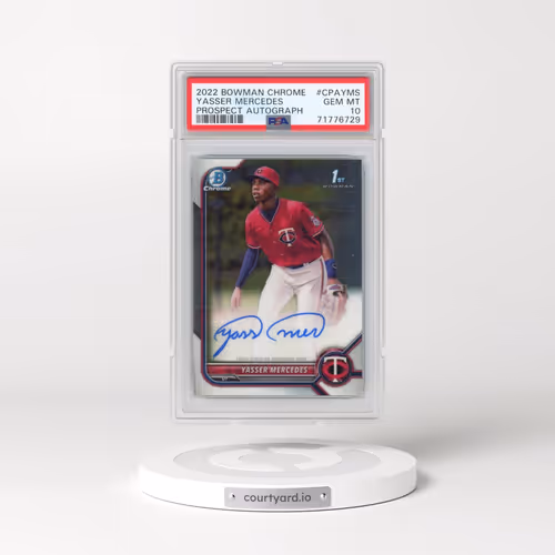 2022 Bowman Chrome Prospect Autographs #CPAYMS Yasser Mercedes (PSA 10 GEM MINT)